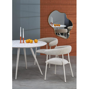TERAMO kerek étkezőasztal 120 cm – terrazzo mintás