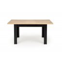 CORTANO bővíthető étkezőasztal 120–160 cm – Artisan tölgy / fekete