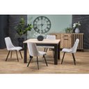 CORTANO bővíthető étkezőasztal 120–160 cm – Artisan tölgy / fekete