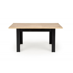 CORTANO bővíthető étkezőasztal 120–160 cm – Artisan tölgy / fekete