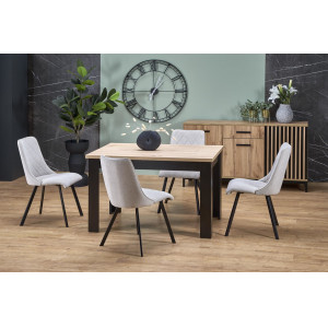 CORTANO bővíthető étkezőasztal 120–160 cm – Artisan tölgy / fekete
