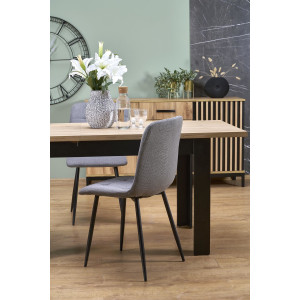 CORTANO bővíthető étkezőasztal 120–160 cm – Artisan tölgy / fekete