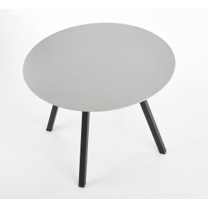 AVENTO kerek étkezőasztal 100 cm – világosszürke / fekete
