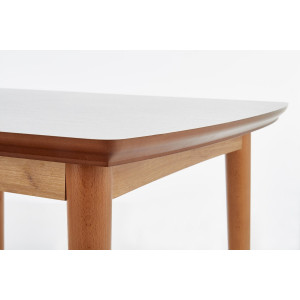 MORVENA bővíthető étkezőasztal 90–190 cm – fehér / Lefkas tölgy