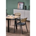 VESTORA bővíthető étkezőasztal 130–170 cm – Artisan tölgy / fekete