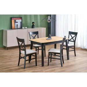 VESTORA bővíthető étkezőasztal 130–170 cm – Artisan tölgy / fekete