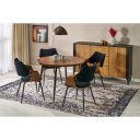 RONTERA kerek étkezőasztal 105 cm – dió / fekete
