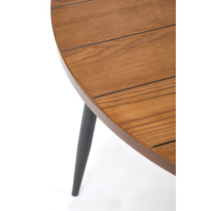 RONTERA kerek étkezőasztal 105 cm – dió / fekete