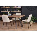 TORVEN bővíthető étkezőasztal 140–180 cm – tölgy / fekete