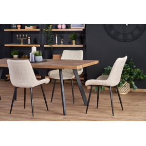 TORVEN bővíthető étkezőasztal 140–180 cm – tölgy / fekete