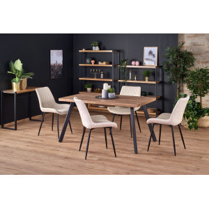 TORVEN bővíthető étkezőasztal 140–180 cm – tölgy / fekete