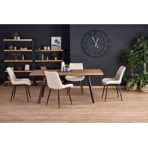 TORVEN bővíthető étkezőasztal 140–180 cm – tölgy / fekete