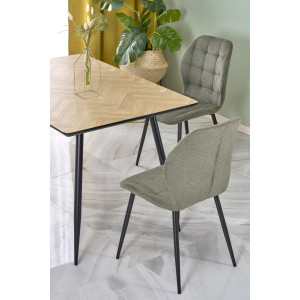 LARENO étkezőasztal 120 cm – tölgy / fekete