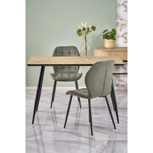 LARENO étkezőasztal 120 cm – tölgy / fekete
