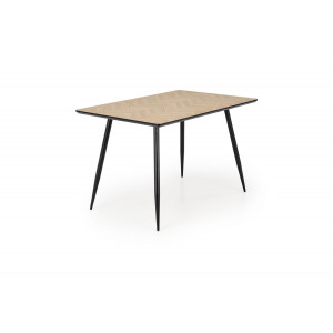 LARENO étkezőasztal 120 cm – tölgy / fekete Fix étkezőasztalok