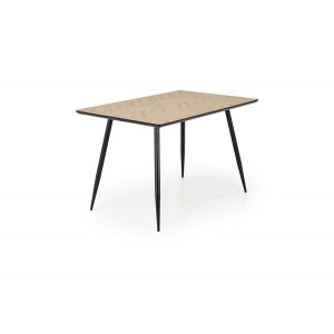 LARENO étkezőasztal 120 cm – tölgy / fekete Fix étkezőasztalok