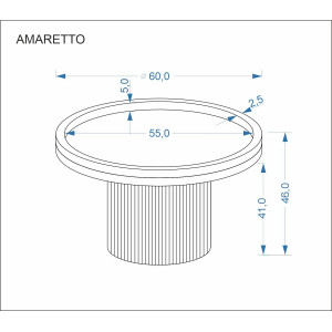 MERANO dohányzóasztal - 60cm