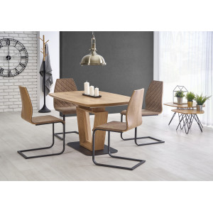 NORVESO bővíthető étkezőasztal 160–220 cm – tölgy / fekete