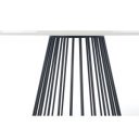 BRIVANO kerek étkezőasztal 110 cm – fehér márvány dekor / fekete
