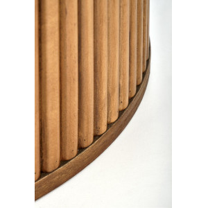 RAVENO kerek étkezőasztal 120 cm – fehér márvány / dió