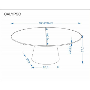 NORVANO bővíthető ovális étkezőasztal 160–200 cm – természetes tölgy