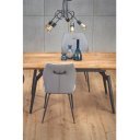 LORCANO bővíthető étkezőasztal 140–180 cm – természetes tölgy / fekete