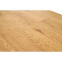 MERIDAN bővíthető étkezőasztal 160–200 cm – tölgy / fekete