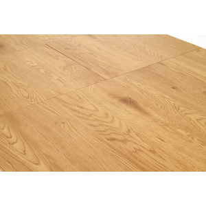 MERIDAN bővíthető étkezőasztal 160–200 cm – tölgy / fekete