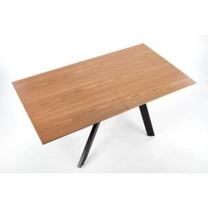 MERIDAN bővíthető étkezőasztal 160–200 cm – tölgy / fekete