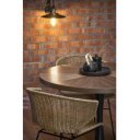 BRANSTON kerek étkezőasztal 100 cm – dió / fekete