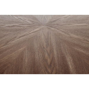 BRANSTON kerek étkezőasztal 100 cm – dió / fekete
