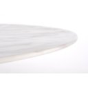 BELLANO kerek étkezőasztal 90 cm – fehér márvány dekor / arany