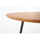 SALERNO bővíthető ovális étkezőasztal 120–160 cm – tölgy / fekete
