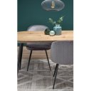 SALERNO bővíthető ovális étkezőasztal 120–160 cm – tölgy / fekete