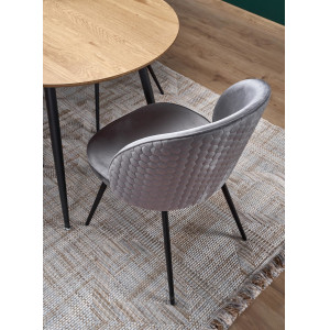SALERNO bővíthető ovális étkezőasztal 120–160 cm – tölgy / fekete