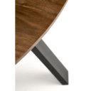 TAVIRA kerek étkezőasztal 120 cm – dió / fekete