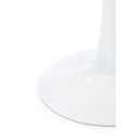 CARMONA kerek étkezőasztal 80 cm – fehér márvány dekor / fehér