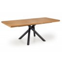 LEVANTE bővíthető étkezőasztal 160–200 cm – natúr tölgy / fekete