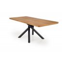 LEVANTE bővíthető étkezőasztal 160–200 cm – natúr tölgy / fekete