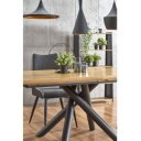 LEVANTE bővíthető étkezőasztal 160–200 cm – natúr tölgy / fekete