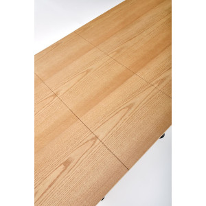 LEVANTE bővíthető étkezőasztal 160–200 cm – natúr tölgy / fekete
