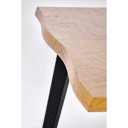 BELLARIVA bővíthető étkezőasztal 150–210 cm – natúr tölgy / fekete