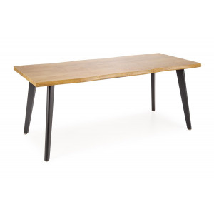 BELLARIVA bővíthető étkezőasztal 150–210 cm – natúr tölgy / fekete