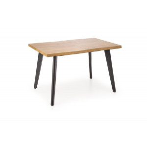 BELLARIVA bővíthető étkezőasztal 150–210 cm – natúr tölgy / fekete