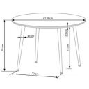 BELLANZA kerek étkezőasztal 110 cm – dió / arany