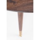 BELLANZA kerek étkezőasztal 110 cm – dió / arany