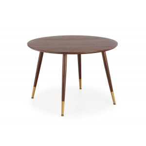 BELLANZA kerek étkezőasztal 110 cm – dió / arany