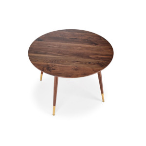 BELLANZA kerek étkezőasztal 110 cm – dió / arany