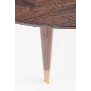 BELLANZA kerek étkezőasztal 110 cm – dió / arany