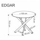 SOLENA kerek étkezőasztal 100 cm – kasmír
